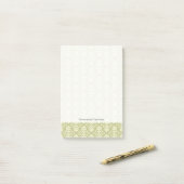 Blumen-Damask-Tapete Post-it Klebezettel (Auf Schreibtisch)