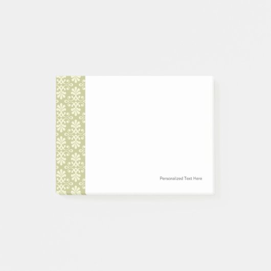 Blumen-Damask-Tapete Post-it Klebezettel (Vorderseite)