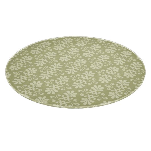 Blumen-Damask-Tapete Schneidebrett (Ecke)