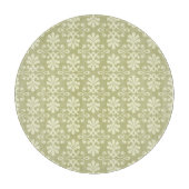 Blumen-Damask-Tapete Schneidebrett (Vorderseite)