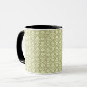 Blumen-Damask-Tapete Tasse (Vorderseite Links)