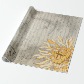 Blumen-Dame-Decoupage-Plakat Geschenkpapier (Ungerollt)