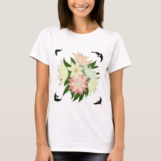 Blumen Damen T-Shirt (Vorderseite)