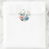 Blumen Danke Runder Aufkleber (Tasche)