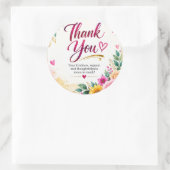 Blumen Dankeschön Aufkleber (Tasche)
