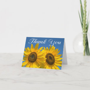 Blumen Dankeschön Gelbe Sonnenblume Leere Karte