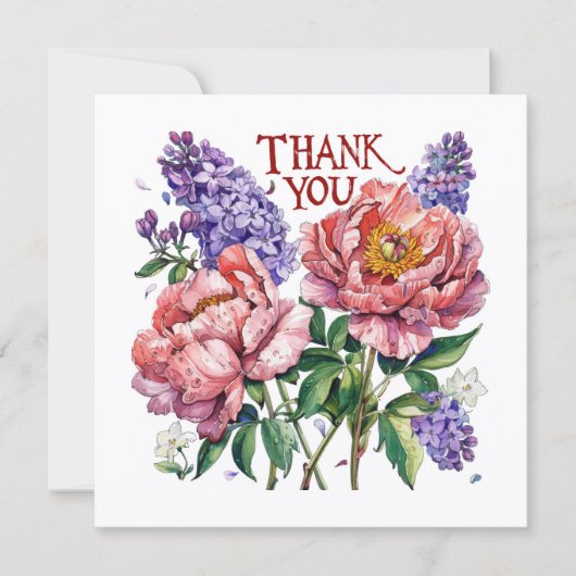Blumen Dankeskarten Dankeskarte (Vorderseite)
