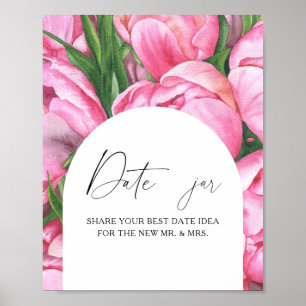 Blumen - Date-Night-Ideen. Date-Glas Braut-Spiel Poster