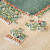 Blumen der Chinoiserie-Vintage Kolibri-n Puzzle (Seite)