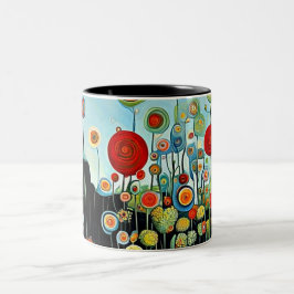 Blumen des Abgrunds Zweifarbige Tasse