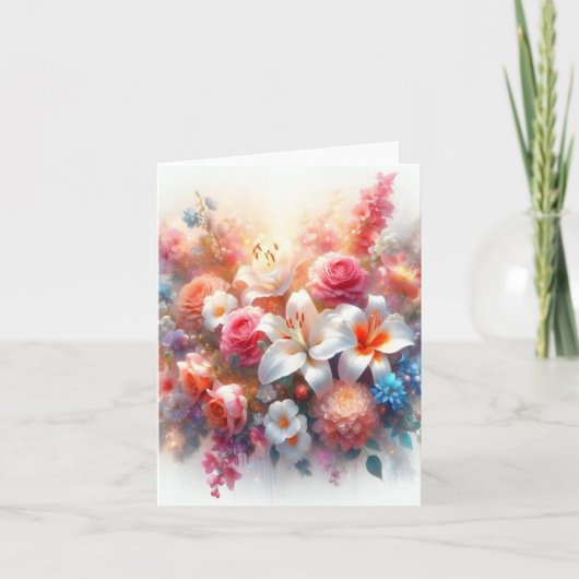 Blumen des Herzens, Liebesmurmeln, Karte für alle (Vorderseite)