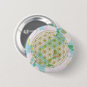 Blumen des Lebens Button (Vorne & Hinten)