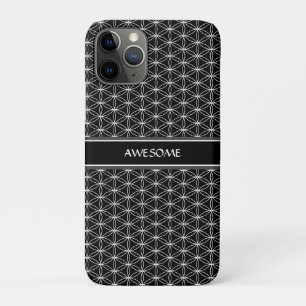 Blumen des Lebens Muster auf Schwarz Case-Mate iPhone Hülle