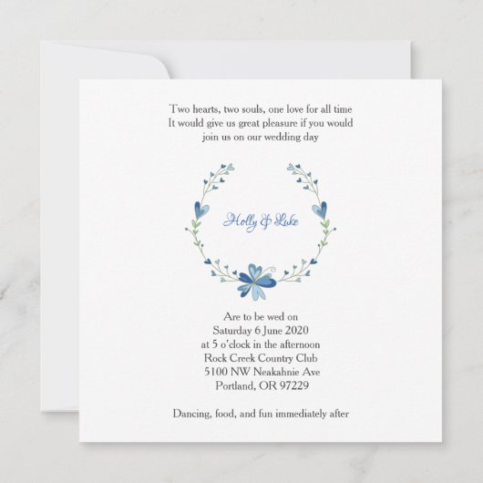 Blumen Design in for Blue zu Spring Outdoor Event (Rückseite)