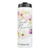 Blumen-Design-Tasse 🌺 Thermosbecher (Vorderseite)