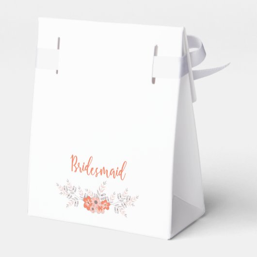 Blumen Design with Bridesmaid quote im Chor- Geschenkschachtel (Rückseite)