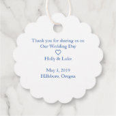 Blumen Design with Hearts in for Blue Events Geschenkanhänger (Rückseite)