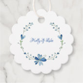 Blumen Design with Hearts in for Blue Events Geschenkanhänger (Vorderseite)