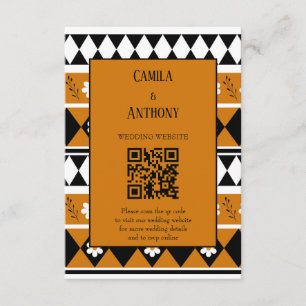 Blumen-Diamant-Boho-Blumenmuster mit Randstreifen Begleitkarte