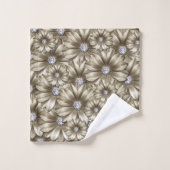 Blumen Diamonds Badetuch Set (Waschlappen)