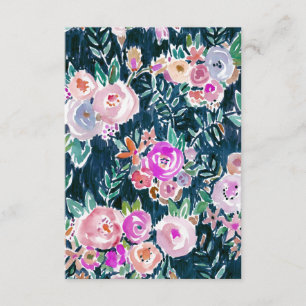 Blumen die Mitternachtsüberfluss-dunkle Rose Dankeskarte