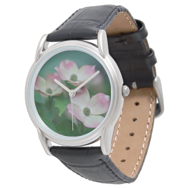 Blumen | Dogwood-Blüten Armbanduhr (Schrägansicht)