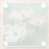 Blumen | Dogwood-Blüten Glasuntersetzer (Rückseite)