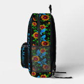Blumen-Doodle Bedruckter Rucksack (Rechts)