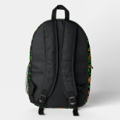Blumen-Doodle Bedruckter Rucksack (Rückseite)