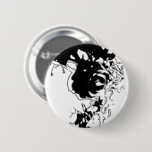 Blumen-Doodle Button (Vorne & Hinten)