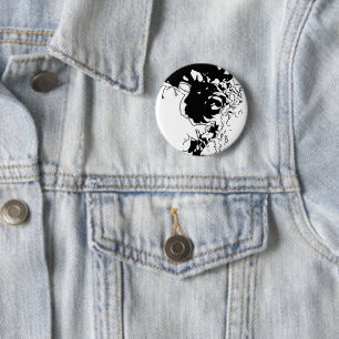 Blumen-Doodle Button