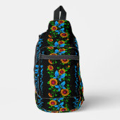 Blumen-Doodle Crossbody Bag (Vorderseite)