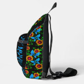 Blumen-Doodle Crossbody Bag (Rechts)