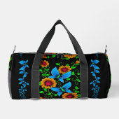 Blumen-Doodle Duffle Bag (Rückseite)