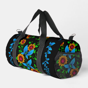 Blumen-Doodle Duffle Bag