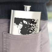 Blumen-Doodle Flachmann (Beispiel)