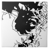 Blumen-Doodle Fliese (Vorderseite)