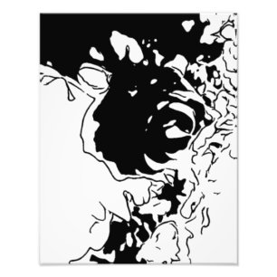 Blumen-Doodle Fotodruck