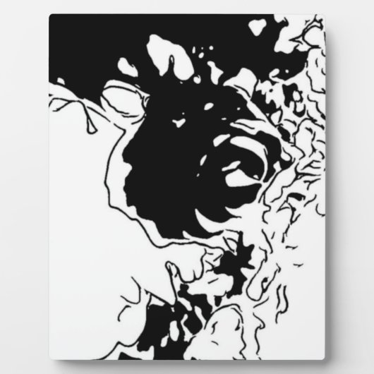 Blumen-Doodle Fotoplatte (Vorderseite)