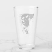 Blumen-Doodle Glas (Rückseite)