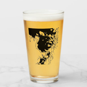 Blumen-Doodle Glas