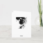 Blumen-Doodle Karte (Rückseite)