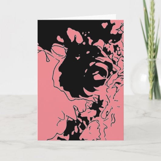 Blumen-Doodle Karte (Vorderseite)