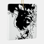 Blumen-Doodle Keramikornament (Rechts)