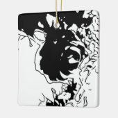 Blumen-Doodle Keramikornament (Links)
