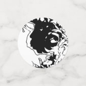 Blumen-Doodle Konfetti (Klein Vorderseite)