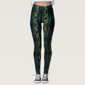 Blumen-Doodle Leggings (Vorderseite)