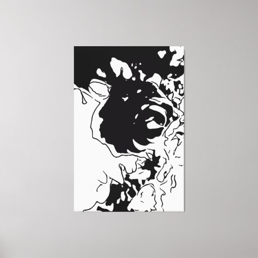 Blumen-Doodle Leinwanddruck (Vorderseite)