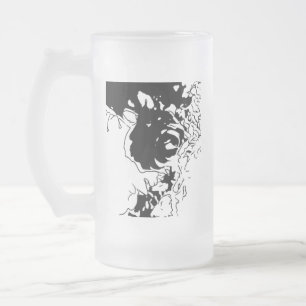 Blumen-Doodle Mattglas Bierglas