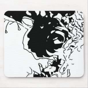 Blumen-Doodle Mousepad